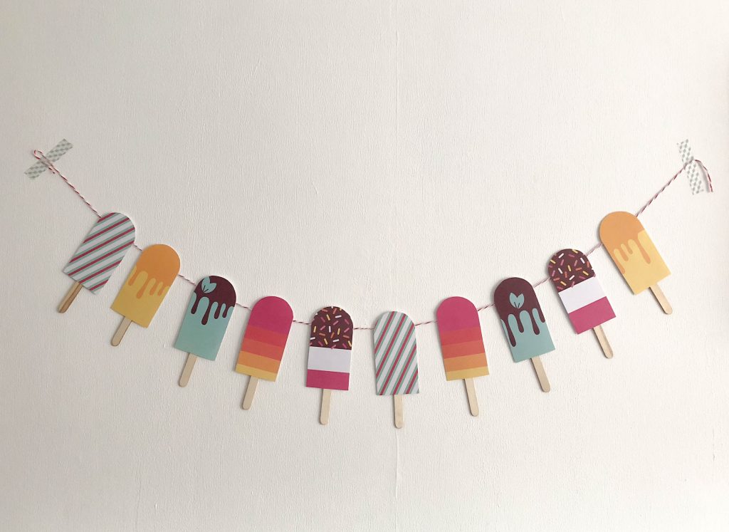 paper ice lollies banner