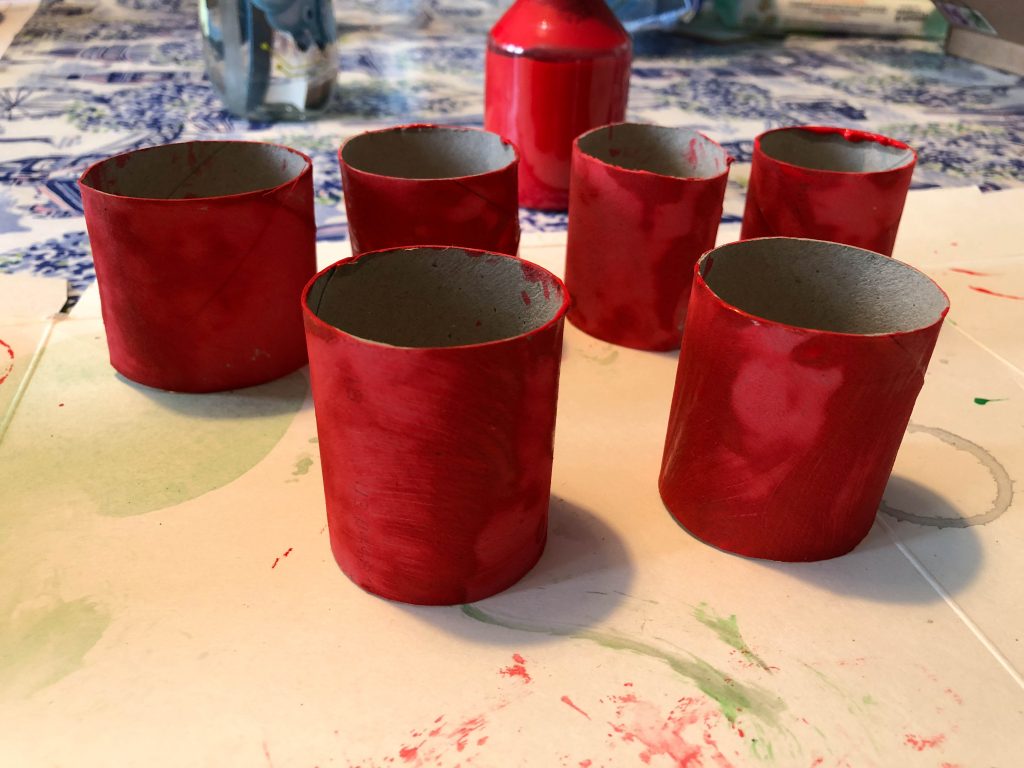 DIY cardboard tube sea anenomes