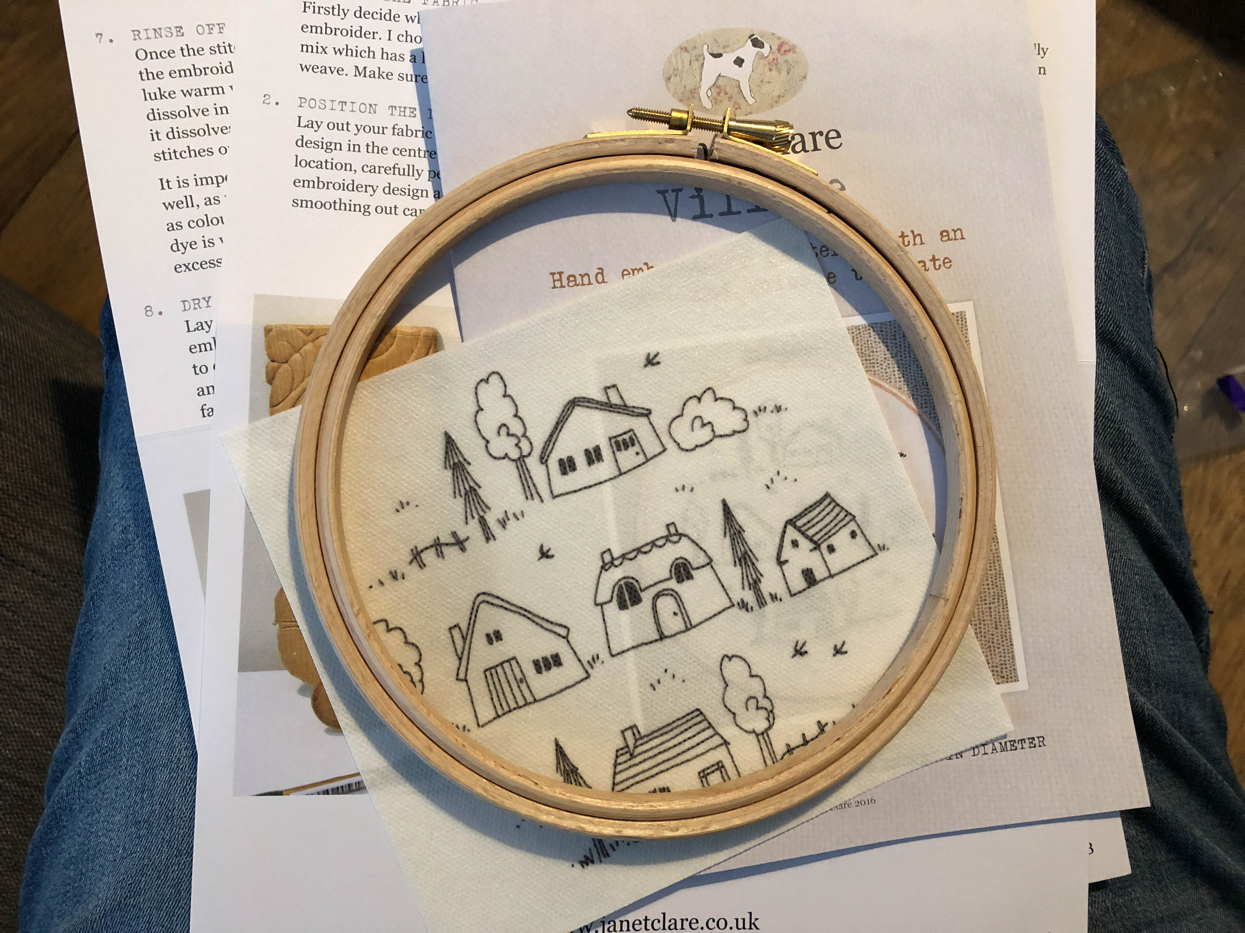 Janet Clare's Village Embroidery Kit