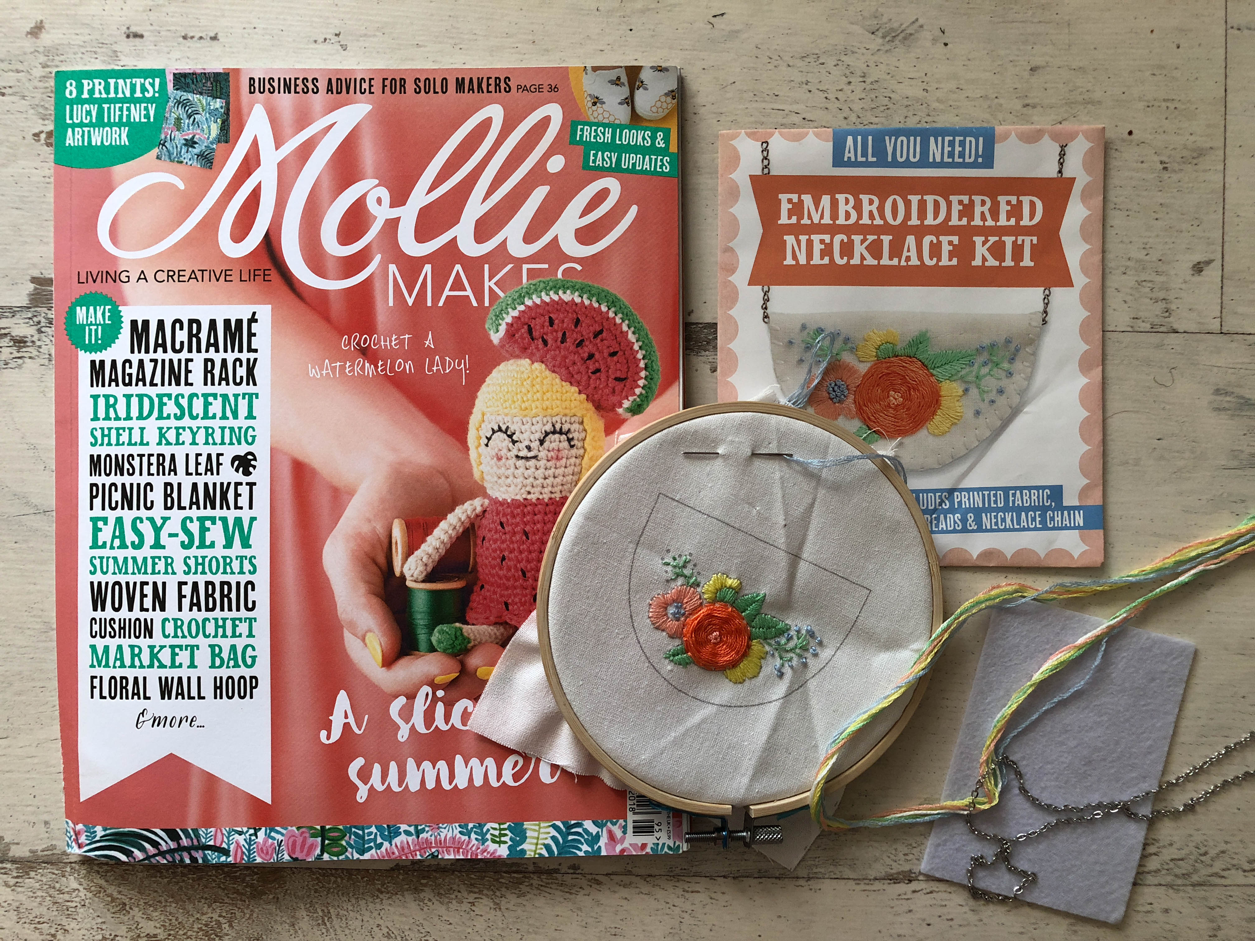 Mollie Makes Embroidered Necklace Kit