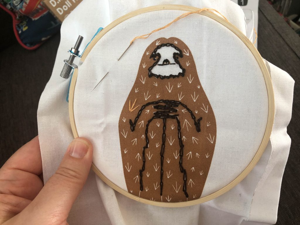 plush sloth craft kit