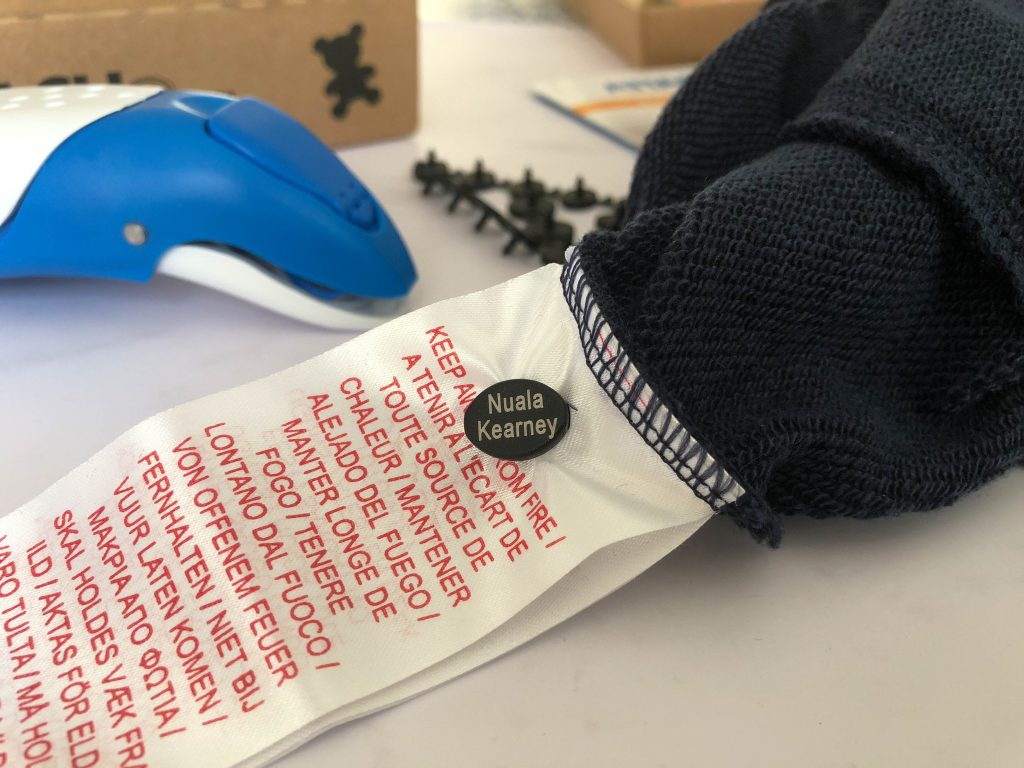 Attach a tag on clothing label