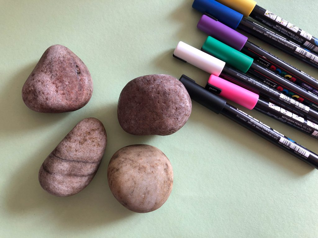 prepping painted rocks