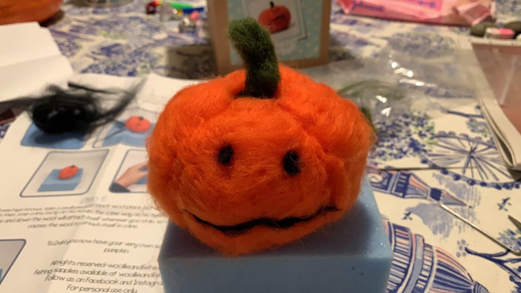 Autumn felted pumpkin