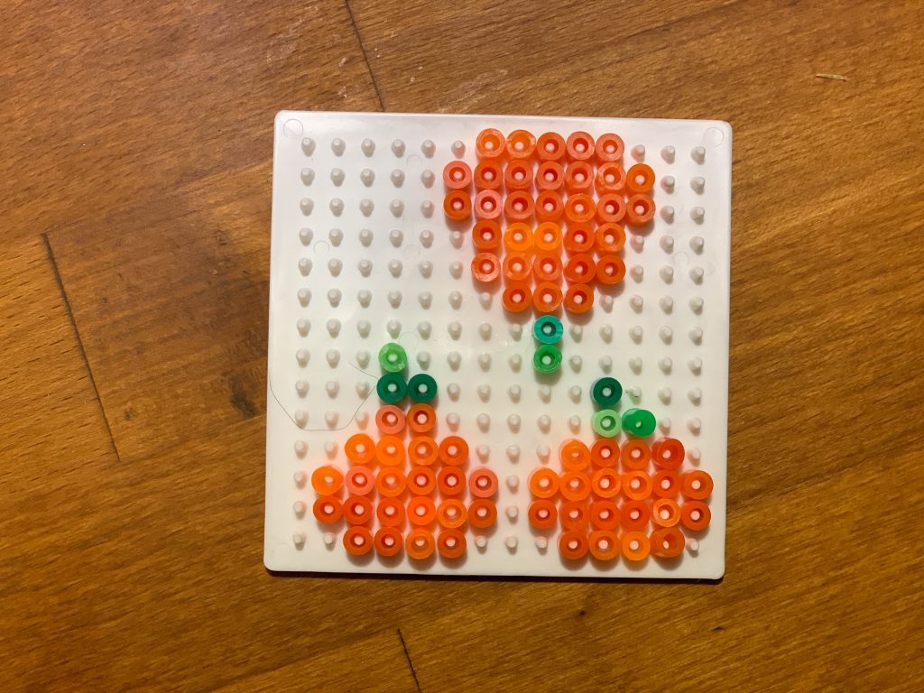 hama bead pumpkins for kids to make