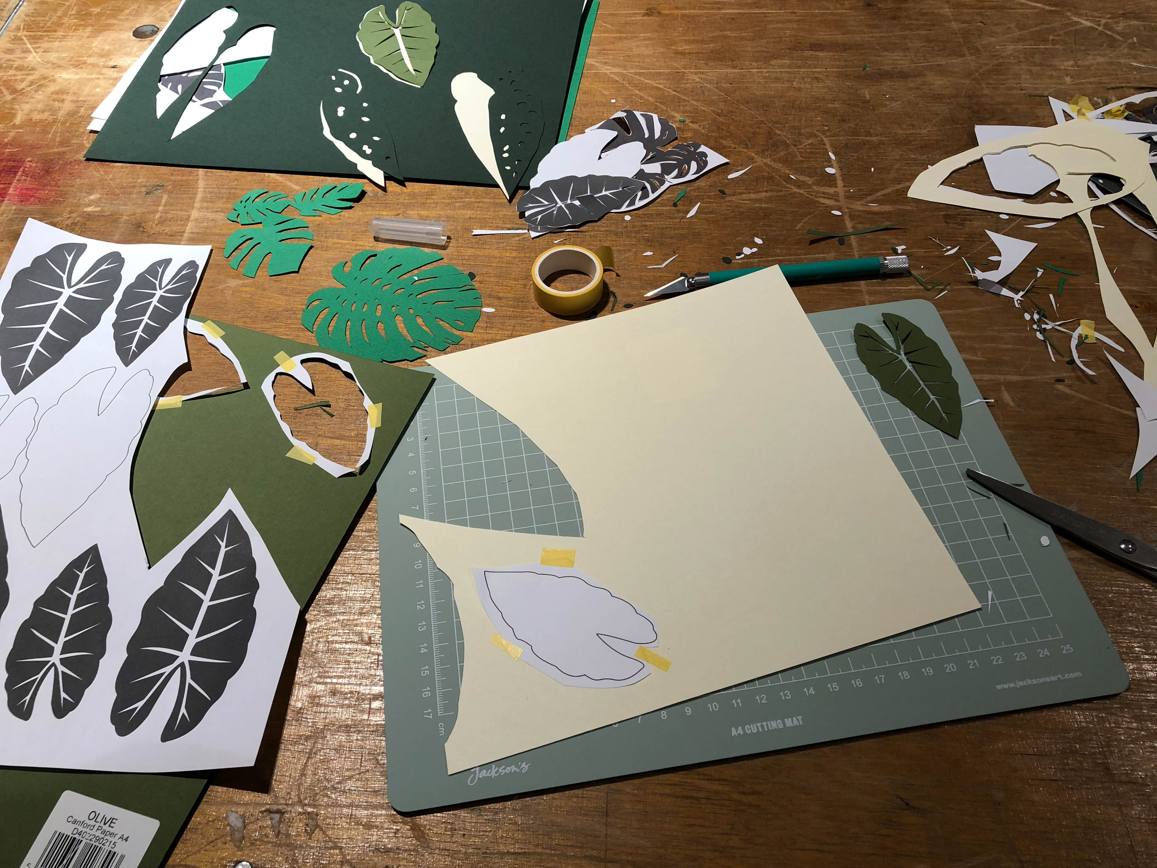 Barbican Conservatory inspired botanical paper cut