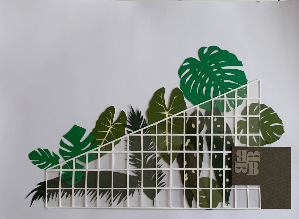 Barbican Conservatory inspired botanical paper cut