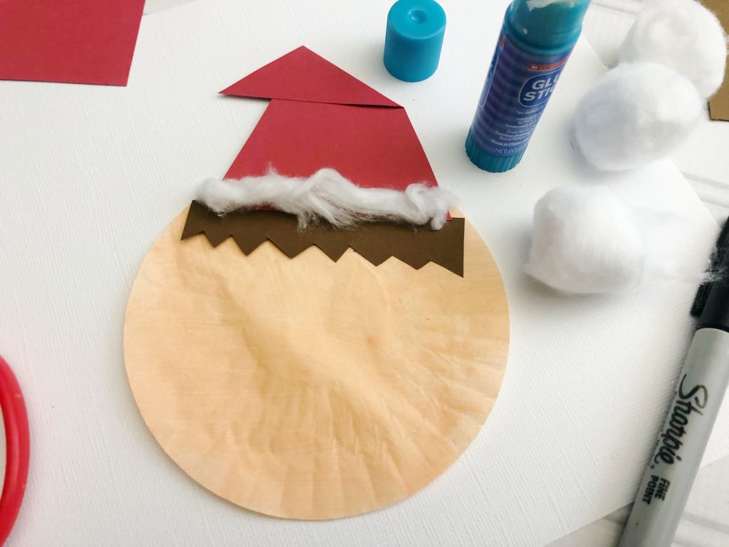 Elf cupcake liner craft