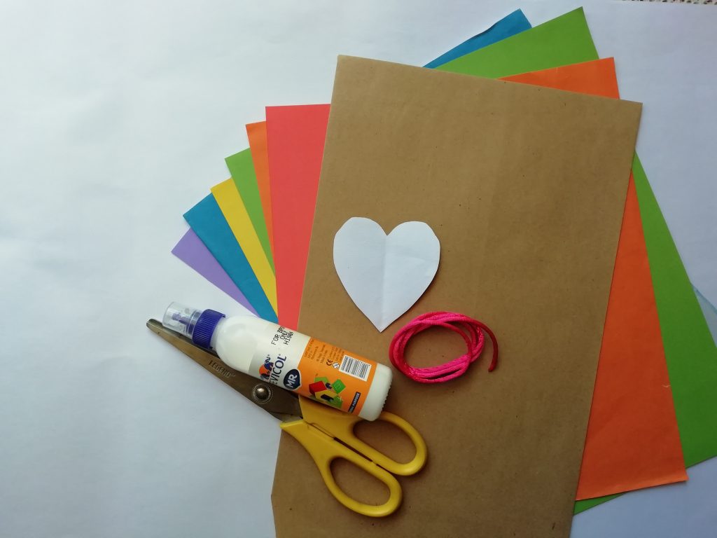 DIY Valentine's Day gift bag with paper weave detail