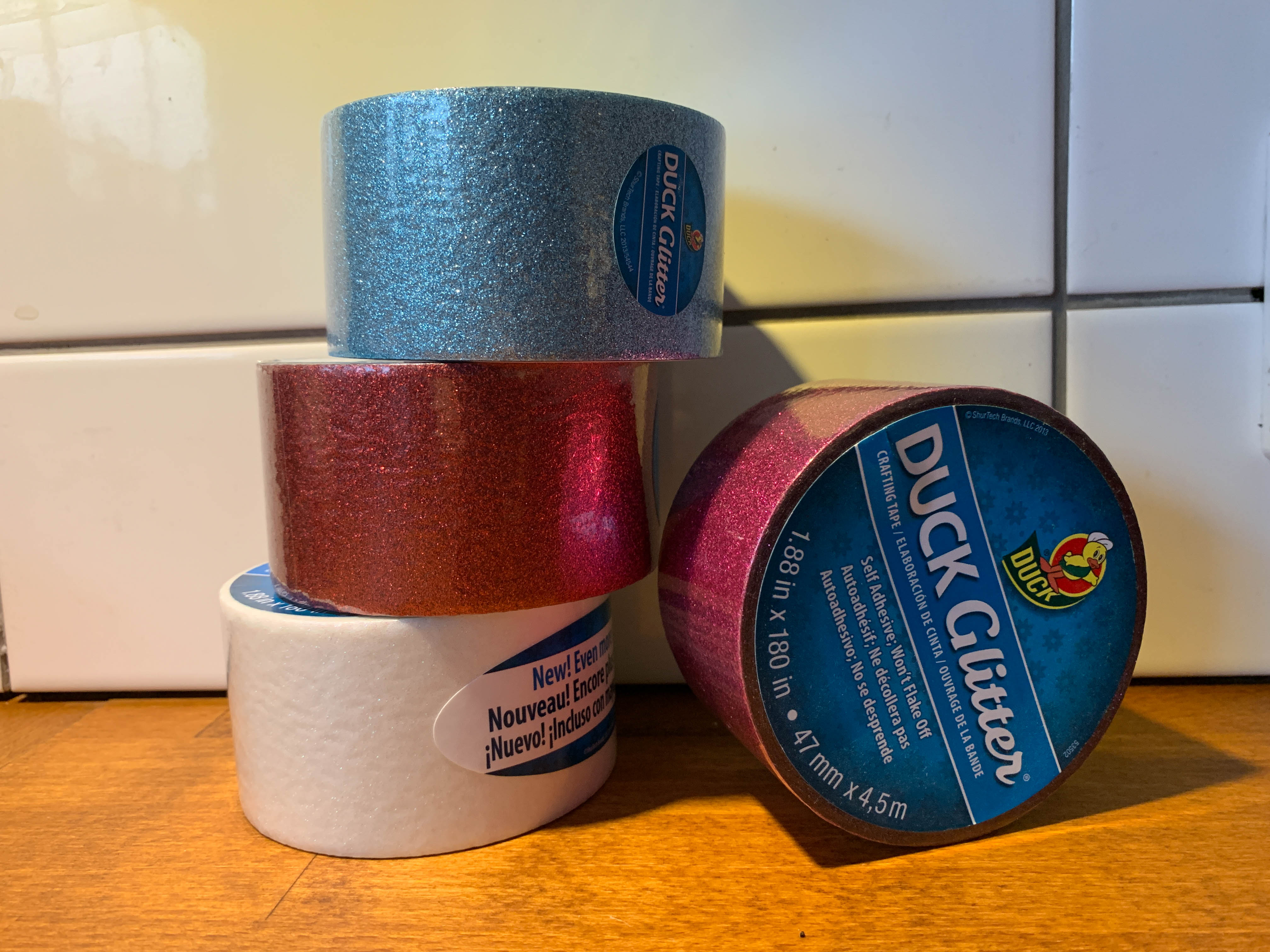 Win 4 rolls of Duck Glitter tape for crafting