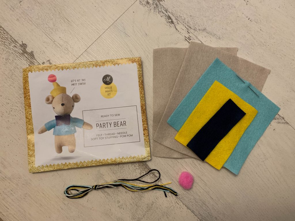 felt party bear kit