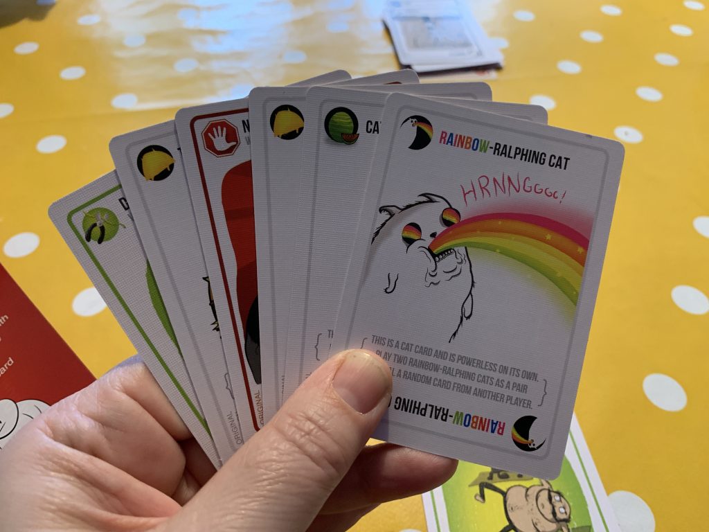 playing Exploding Kittens