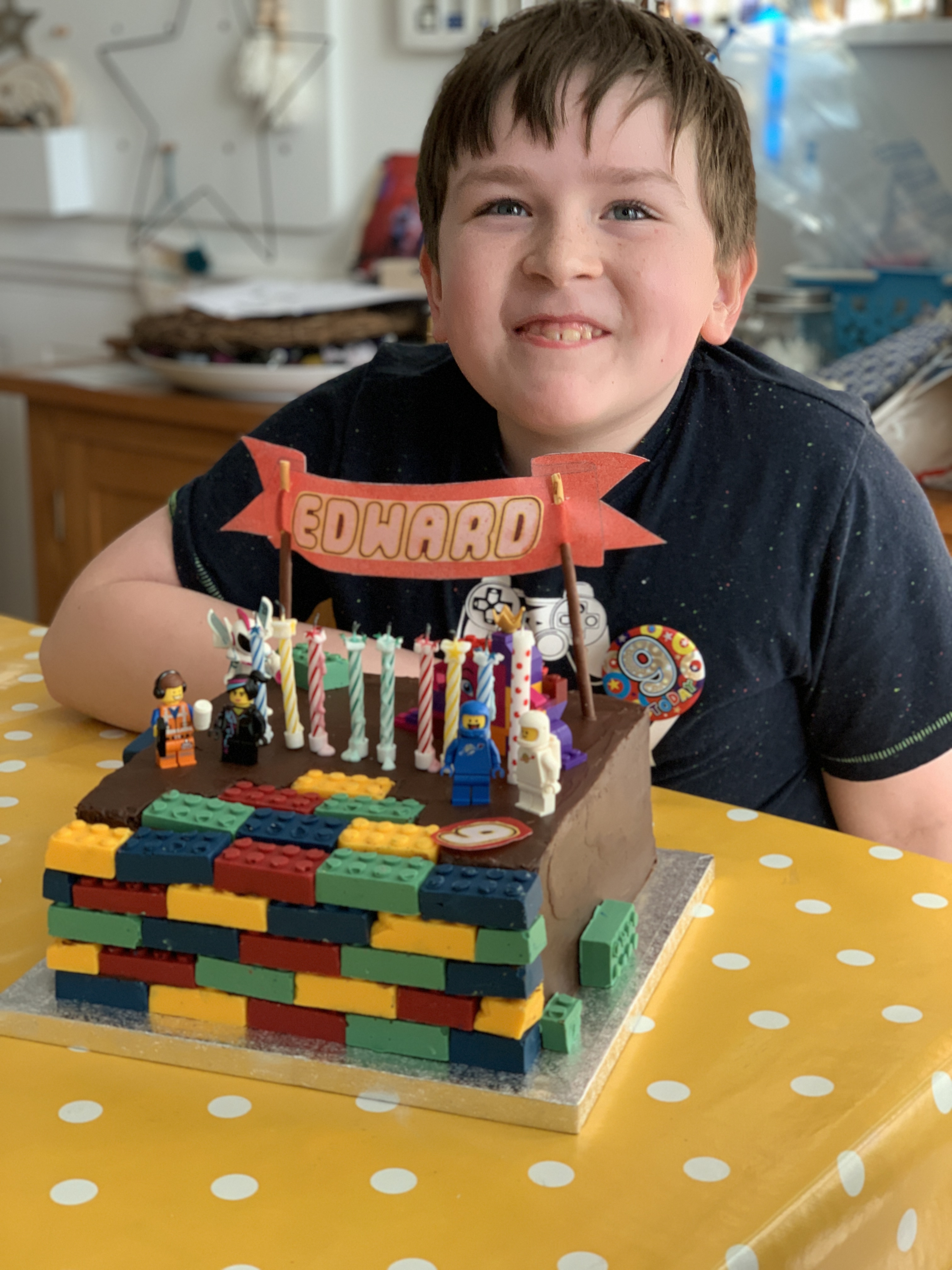 lego brick birthday cake