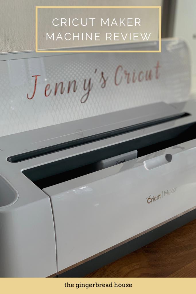 Cricut Maker Machine Review and how to cut a personalised vinyl from the gingerbread house