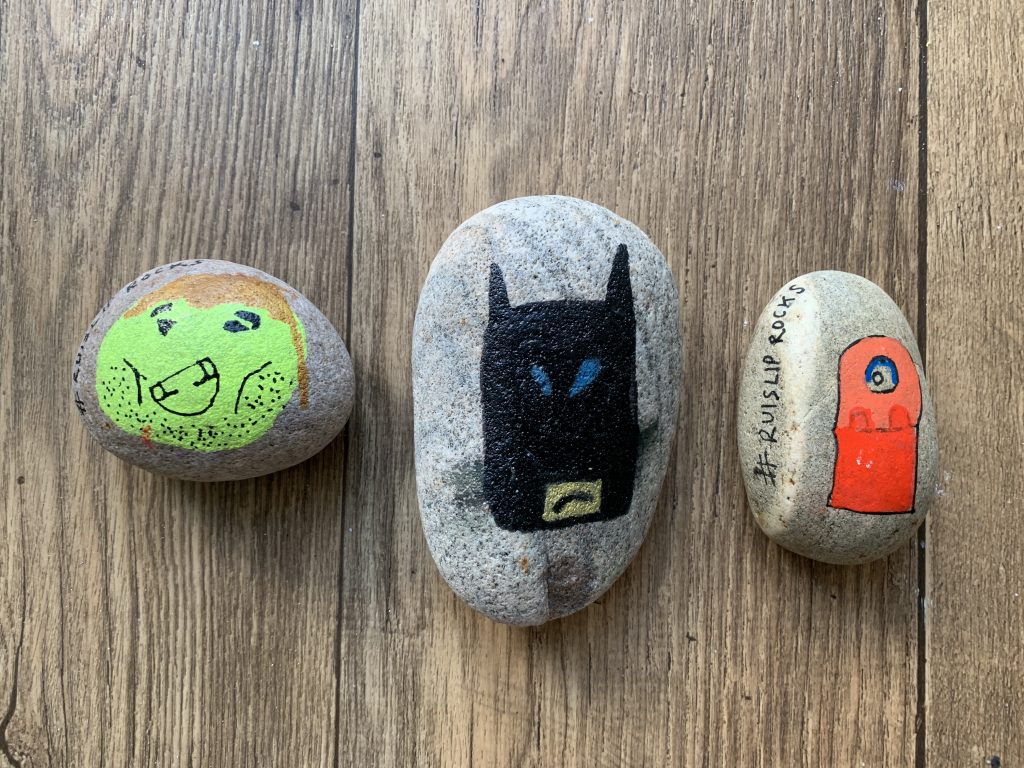 Lego Movie 2 painted rocks