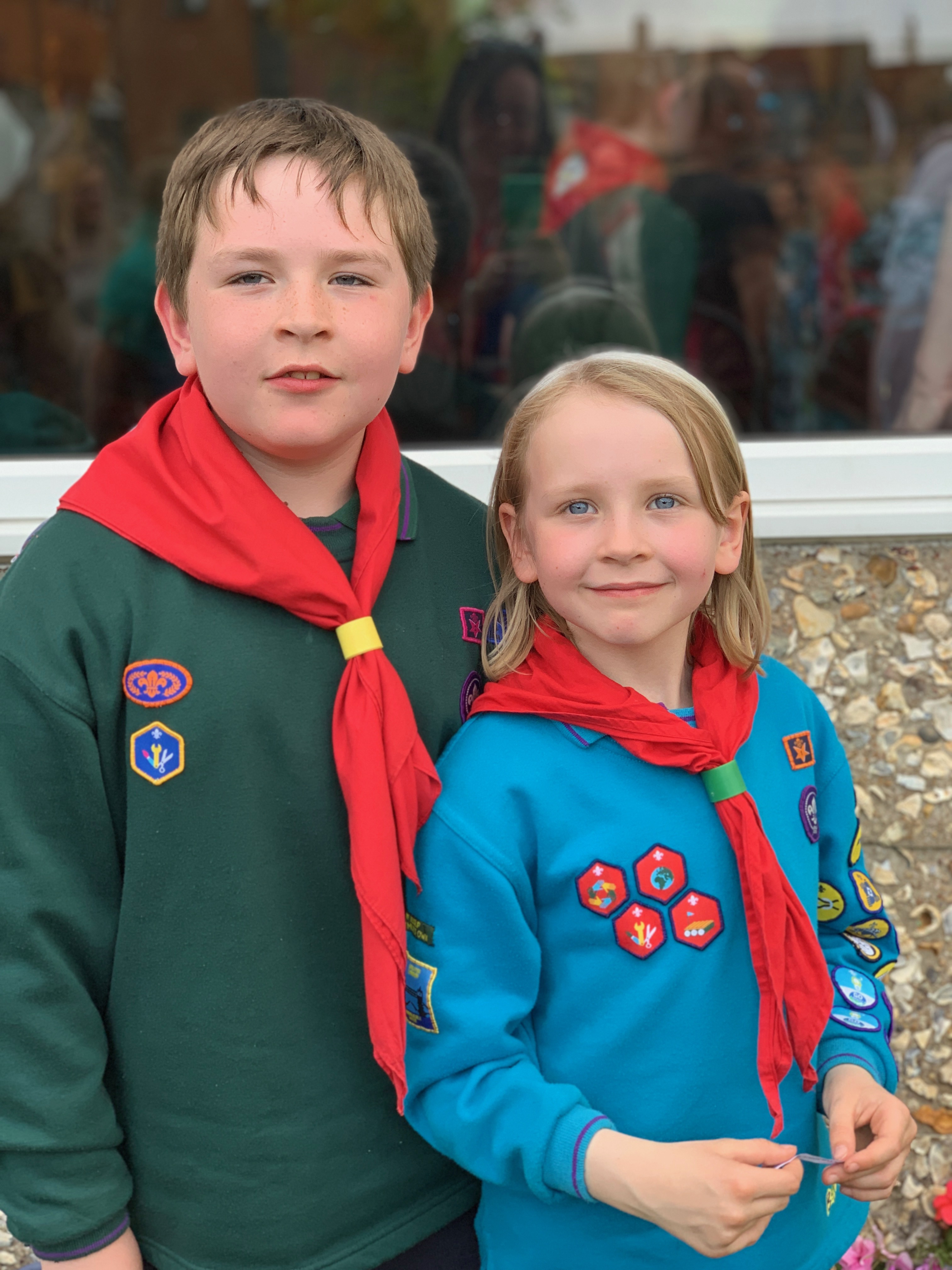 children wearing Cubs and Beaver uniform