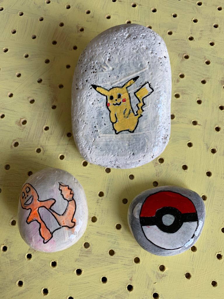 Pokemon painted rocks