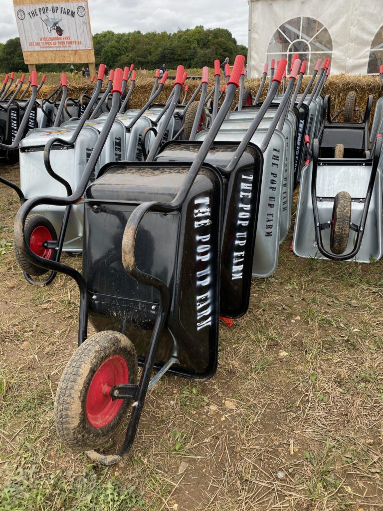 wheel barrow park at The Pop Up Farm