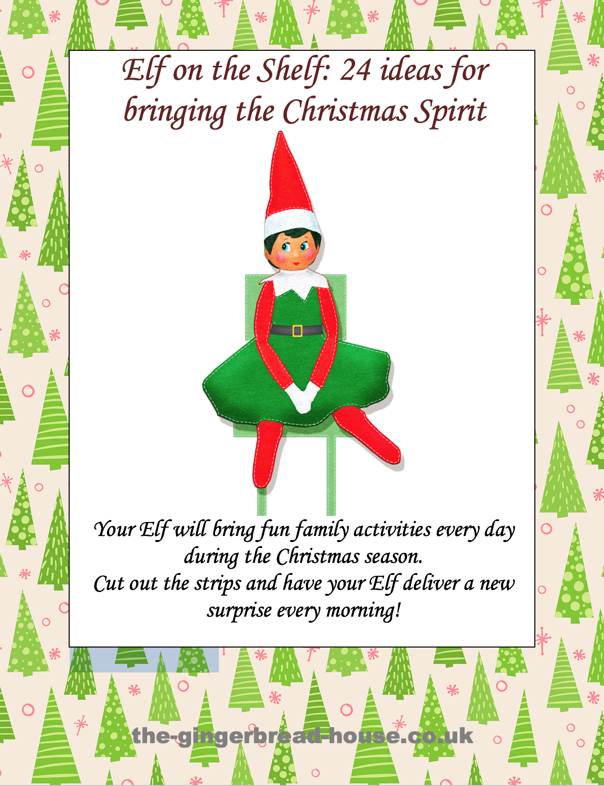 {free printable} 24 Elf on the Shelf ideas for spreading Christmas