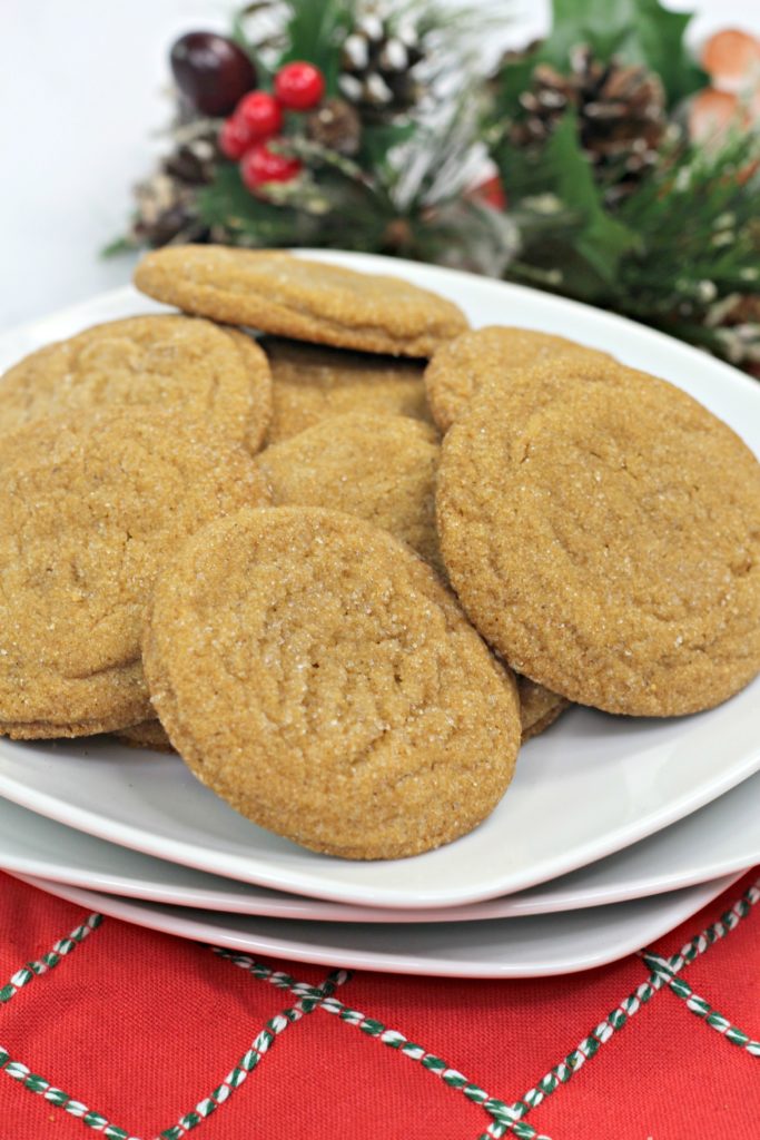 chewy gingerbread molasses dough balls