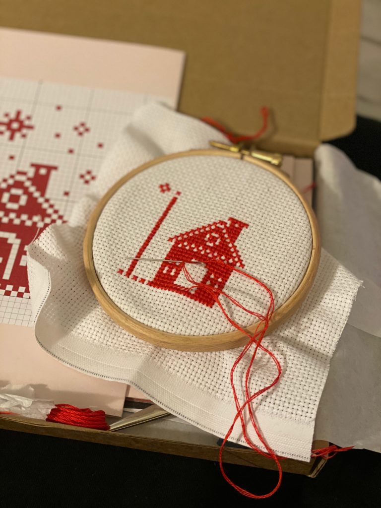 Scandi inspired cross stitch designed by Attic24