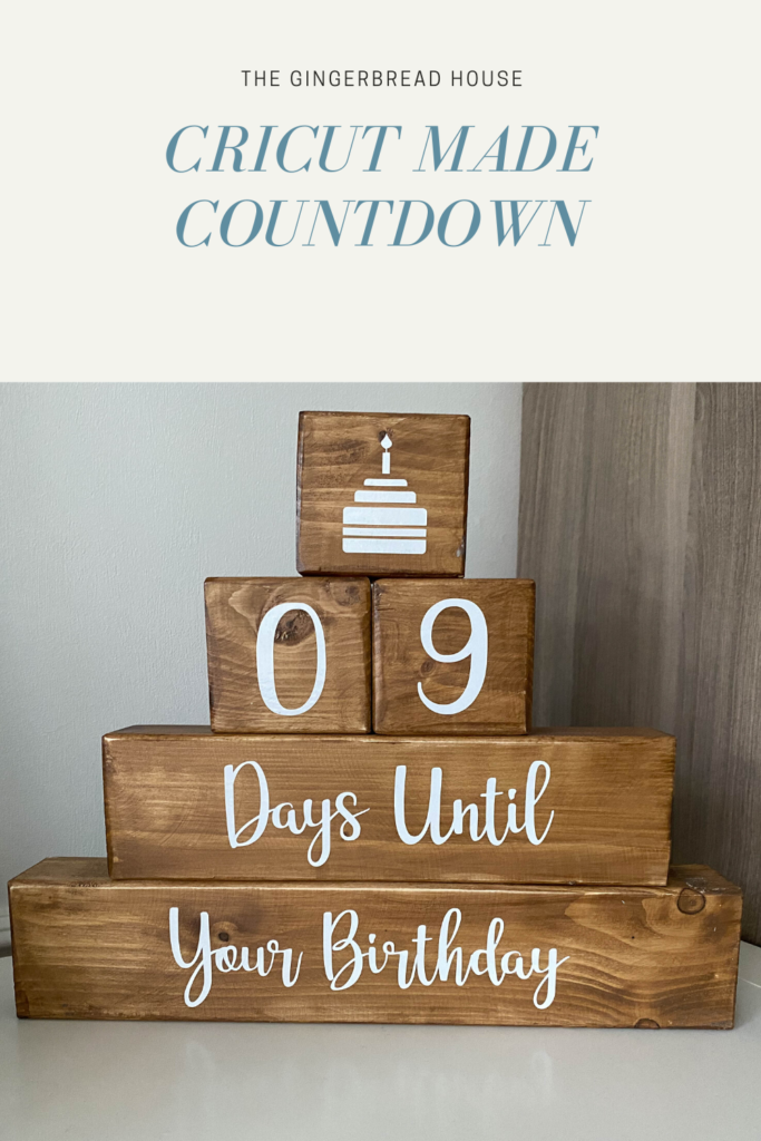 Cricut made countdown {wooden block calendar}