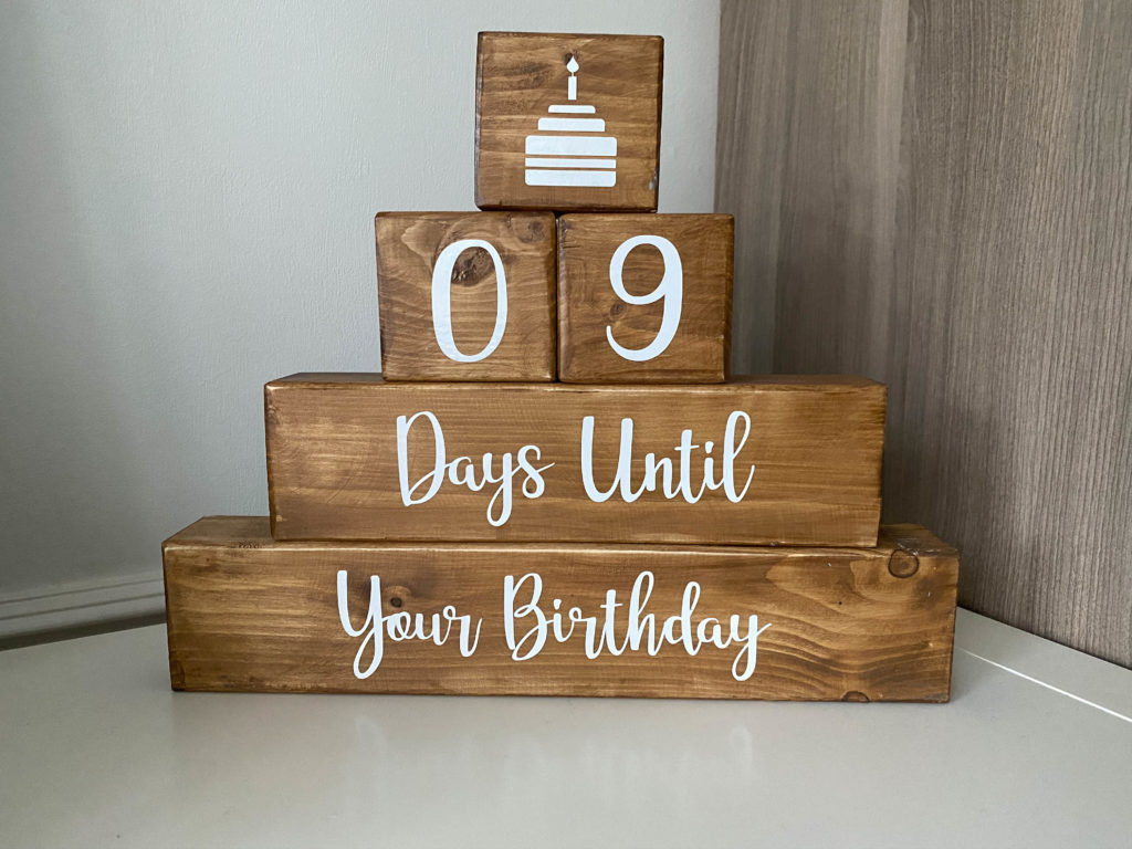 cricut made birthday countdown