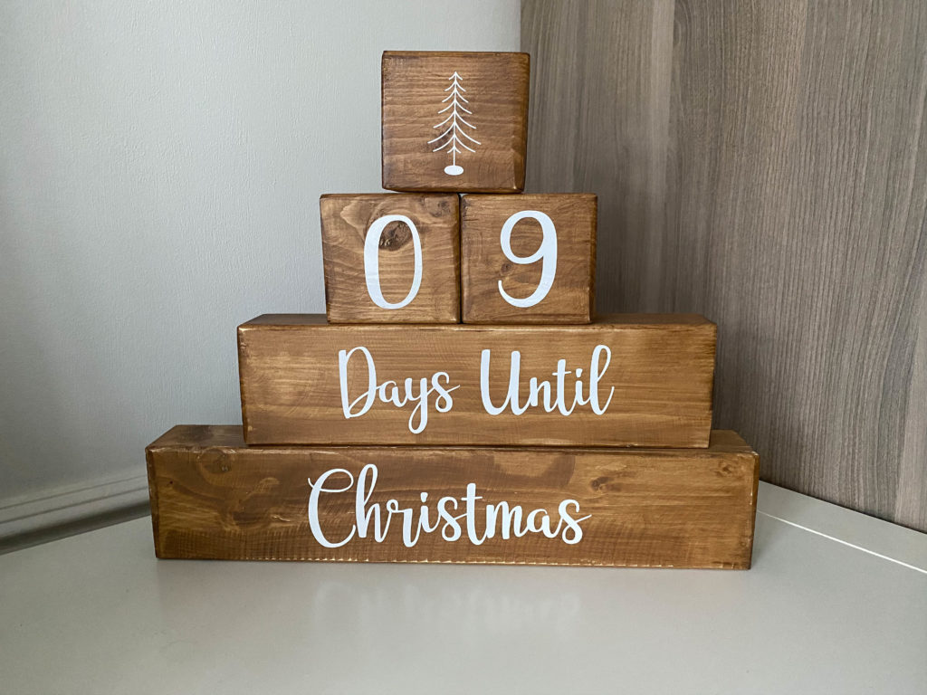 cricut made Christmas countdown