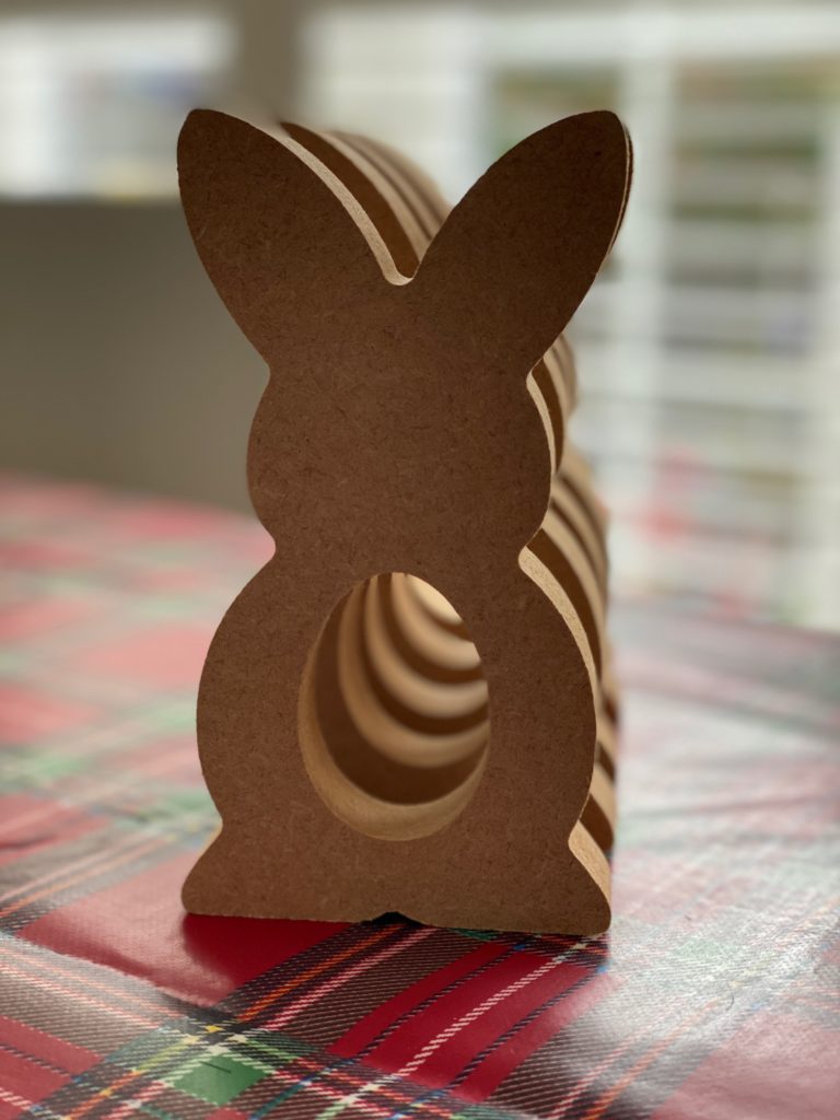 Personalised wooden bunny egg holders