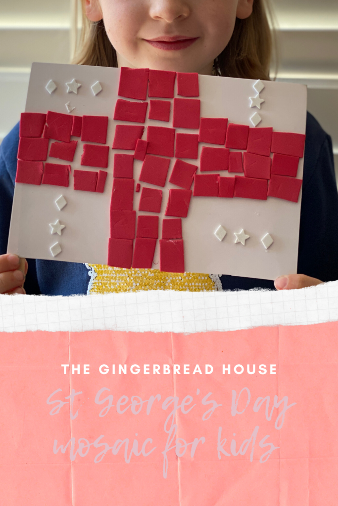St George's Day mosaic for kids - the-gingerbread-house.co.uk