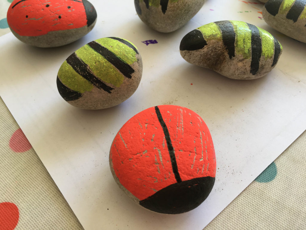 painted ladybird rocks