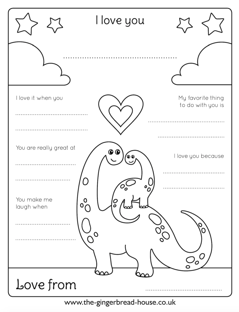 free Father's Day colouring sheet