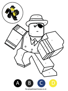 free Roblox colouring sheets