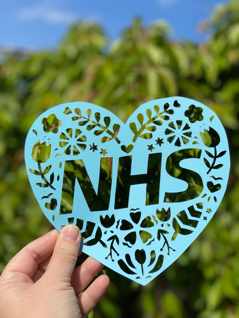 NHS papercutting template