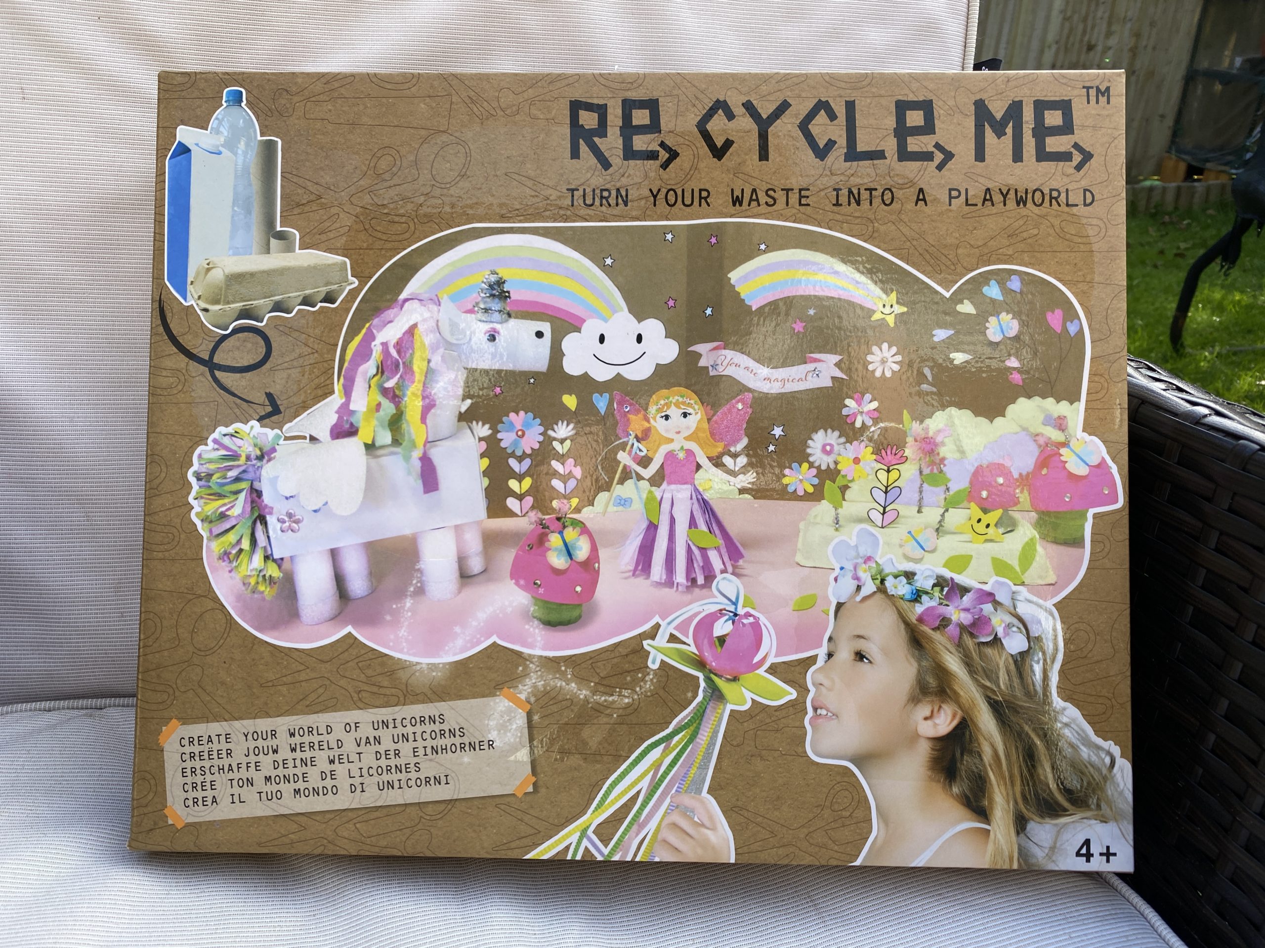 in a Re-Cycle-Me Unicorn Playworld box