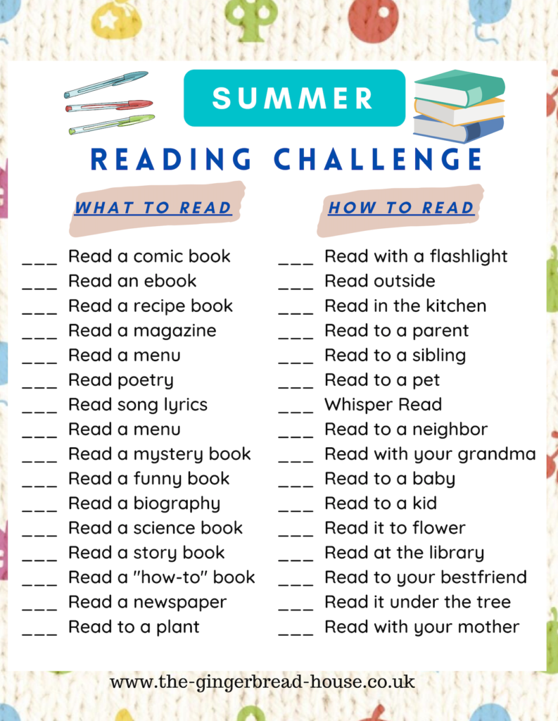 Reading Challenge printable