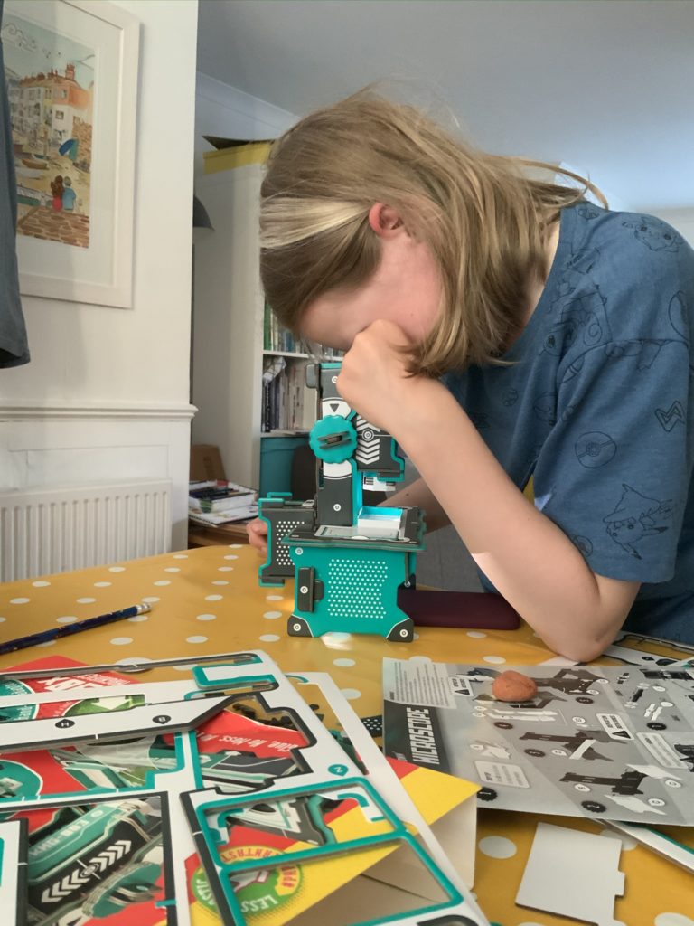 using the Build Your Own Microscope kit