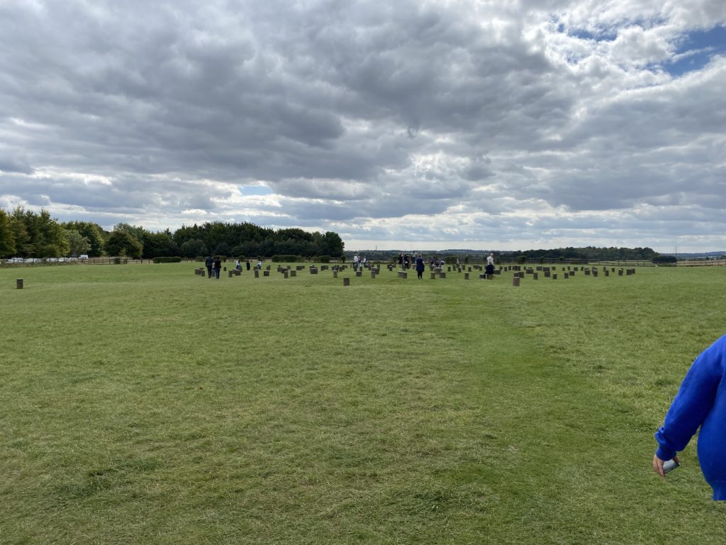 Exploring Woodhenge with kids