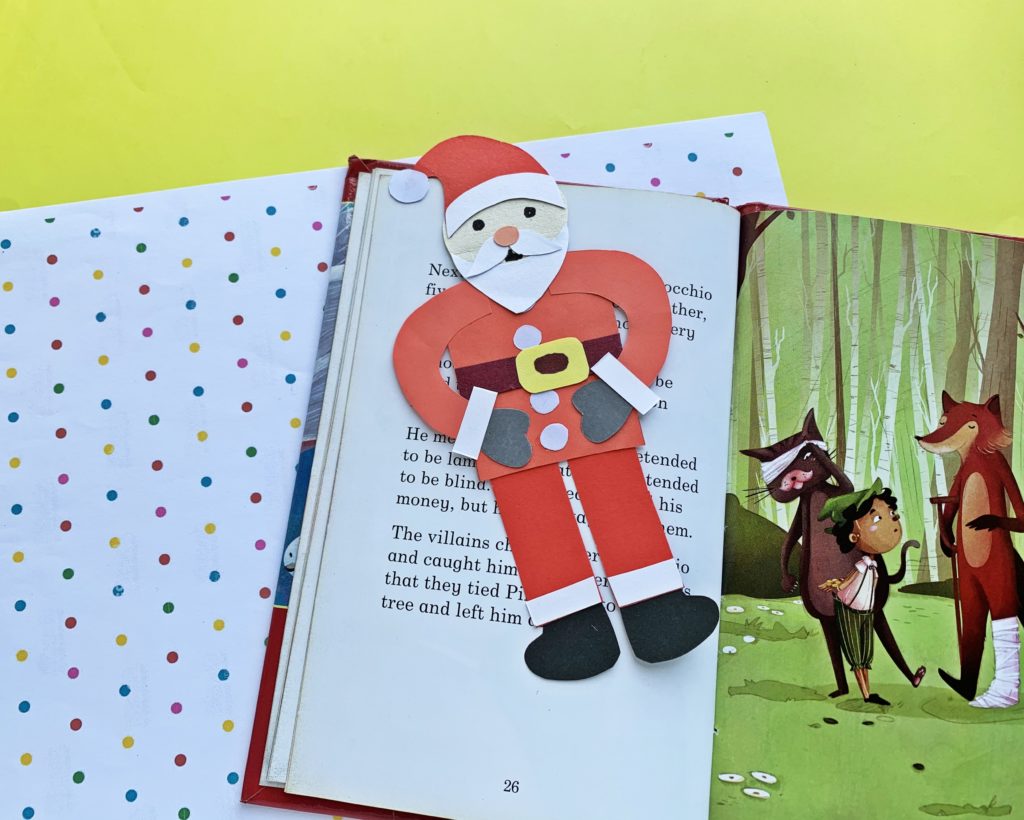 Father Christmas bookmark craft