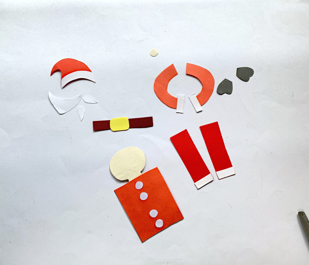 Father Christmas bookmark craft for kids