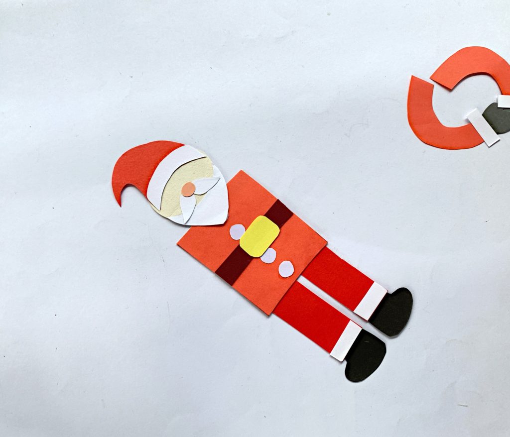 Father Christmas bookmark craft for kids 