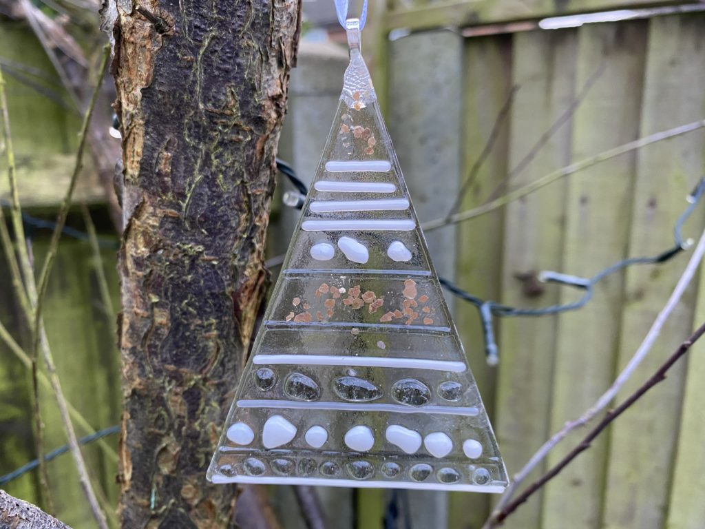 fused glass Christmas trees