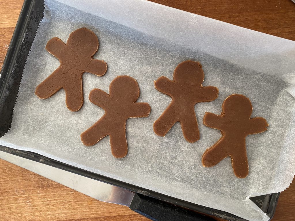 Baking edible gingerbread decorations