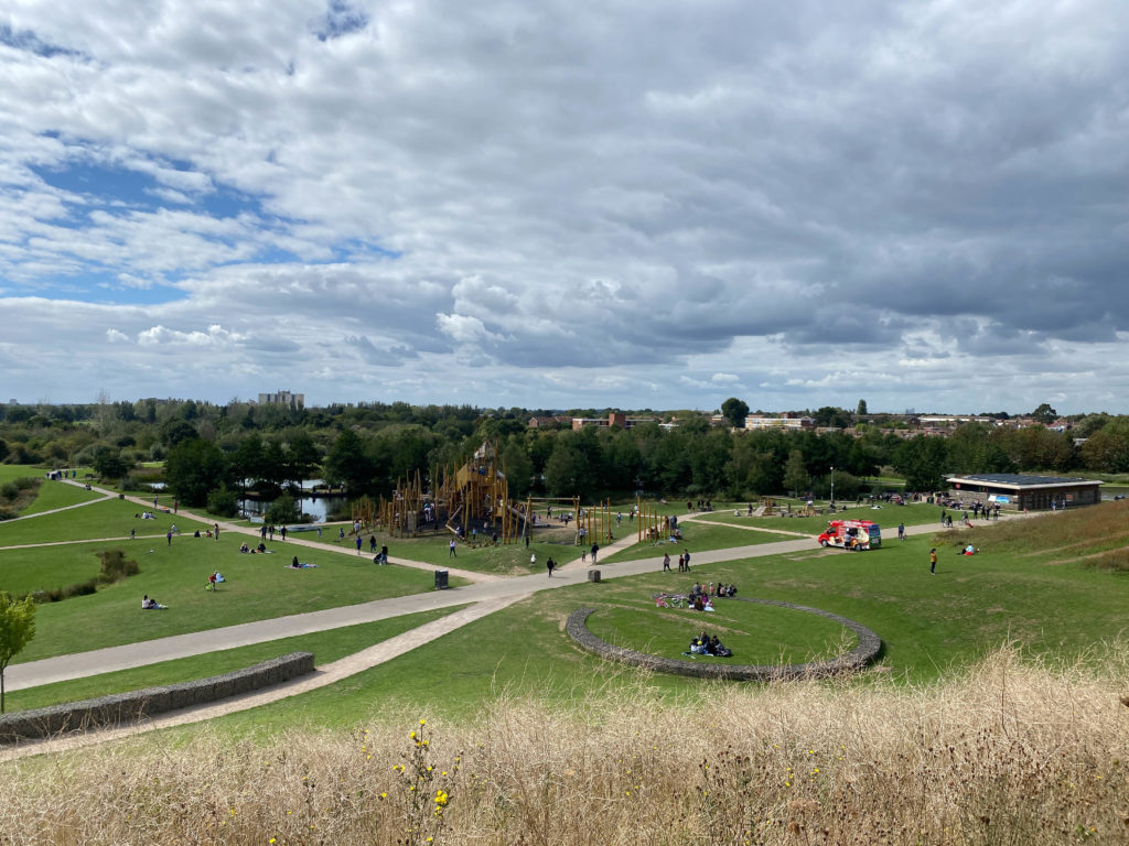 view over Northala Fields