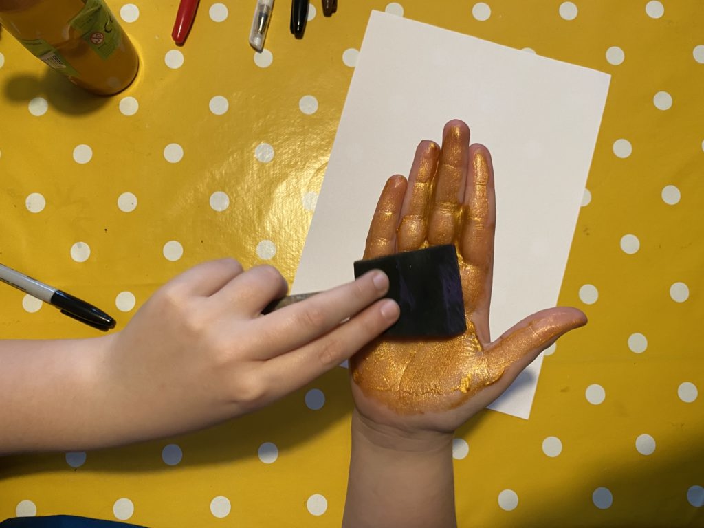 how to make a handprint gingerbread man