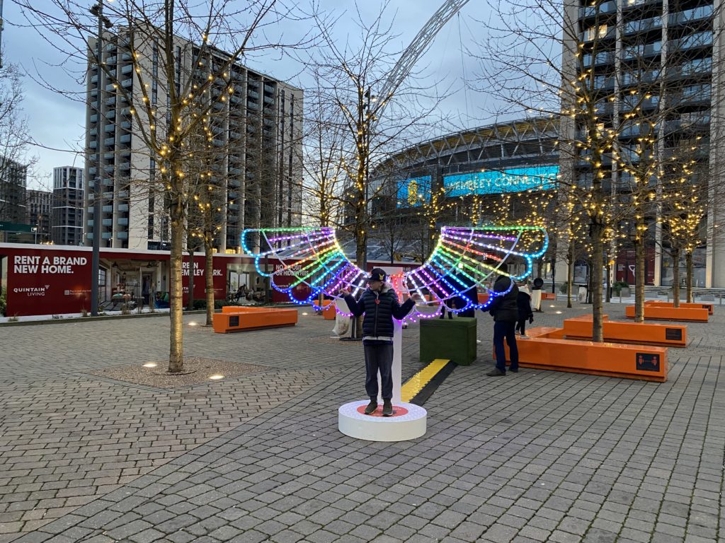 light up wings at Wembley