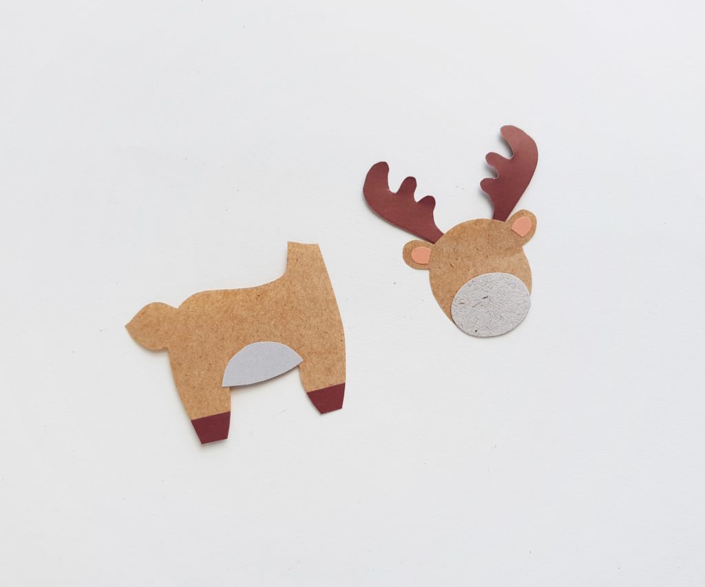 Paper moose puppet craft