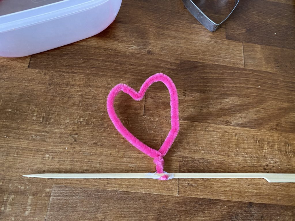 Epsom Salts pipe cleaner hearts