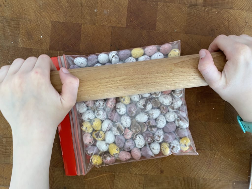 crushed mini eggs