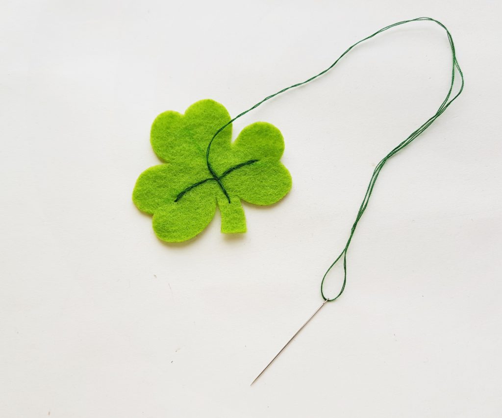 How to stitch a felt Shamrock for kids